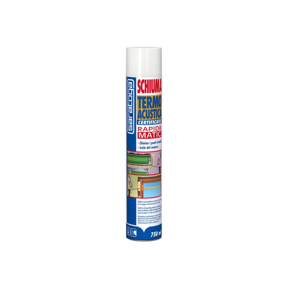 Saratoga termo acustica matic 750ml schiuma poliuretanica certificata uso pistola