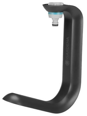 Gardena 18590-20 Liano TapFix Supporto per Tubo da Giardino fino a 20 m Montaggio Senza Viti Resistente UV e Gelo colore Nero
