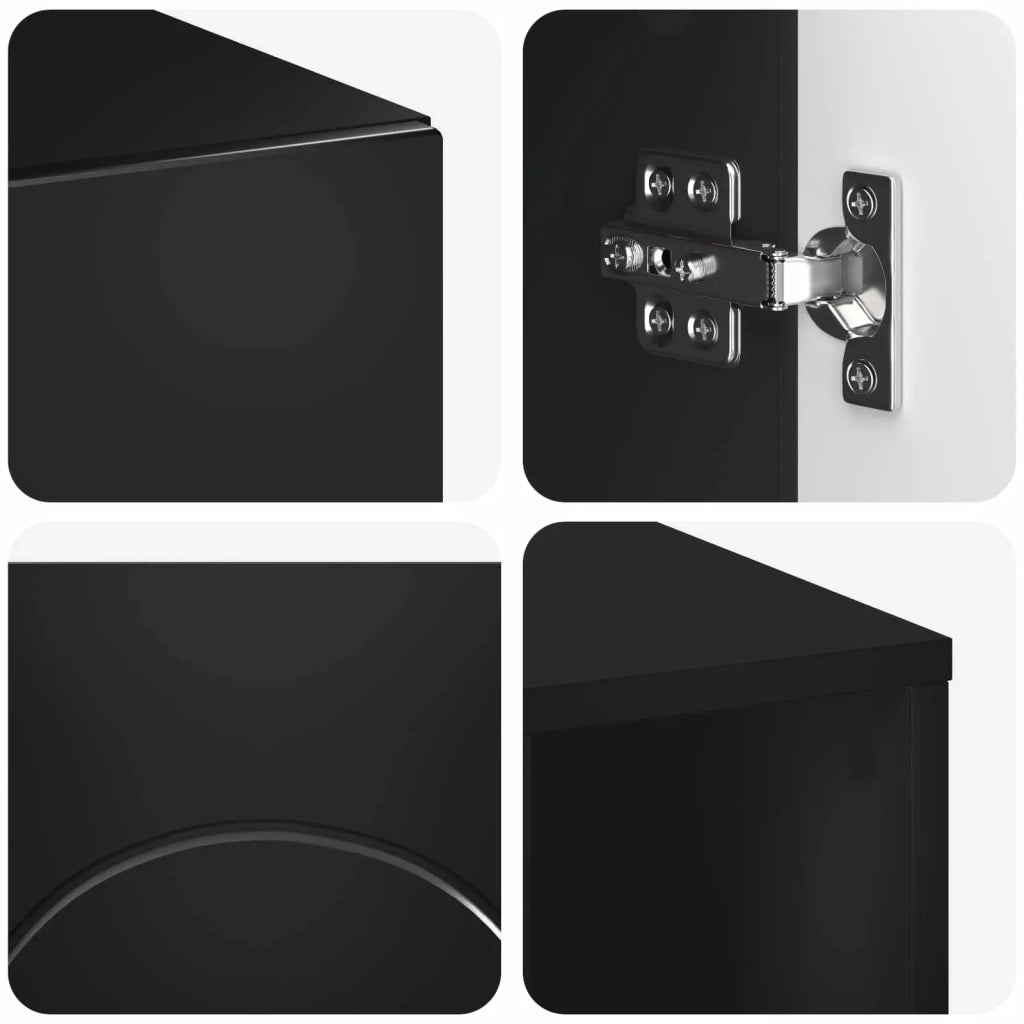 Set mobili da bagno 3 pz Nero Legno ingegnerizzato 3433056