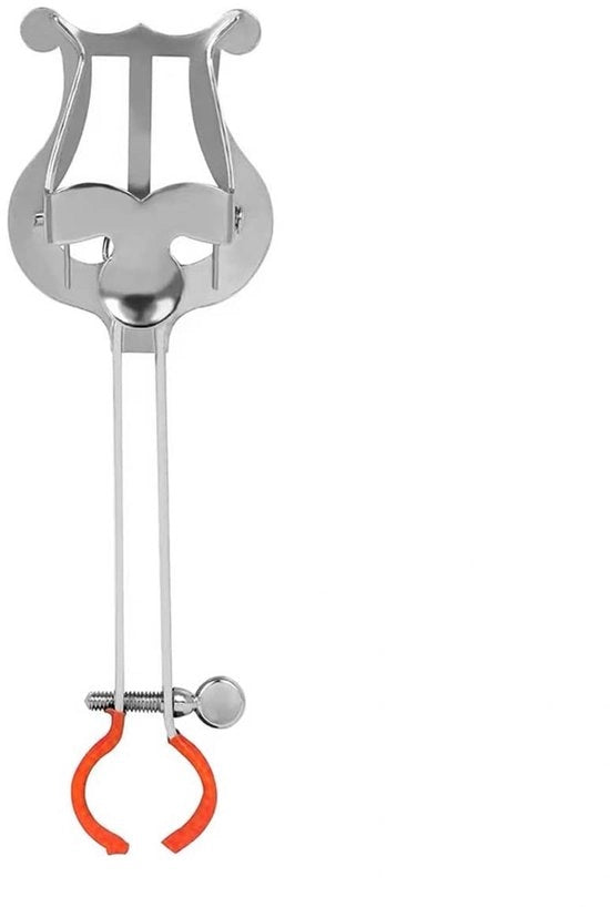 Lyra da Sfilata Leggera - Standard Musicale - Supporto per Tromba - Compatta - Pratica - Argento - Supporto Musicale