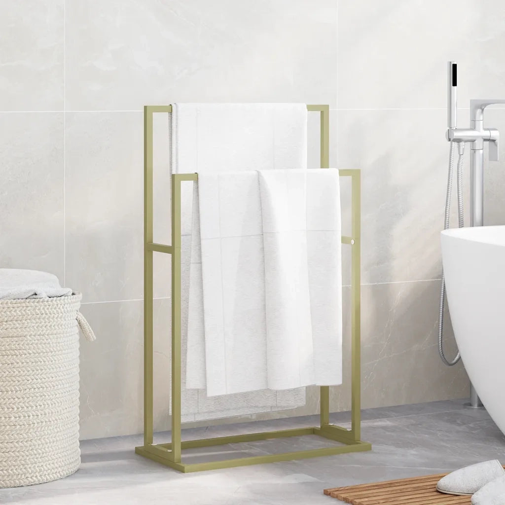 Portasciugamani da Pavimento Oro 48x24x78,5 cm in Ferro 343089