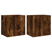 Mobile TV multimediale da parete mensola TV credenza TV per sala da pranzo soggiorno camera da letto 2 pezzi rovere affumicato 40,5 x 30 x 40 cm legno ingegnerizzato marrone 02_0028984