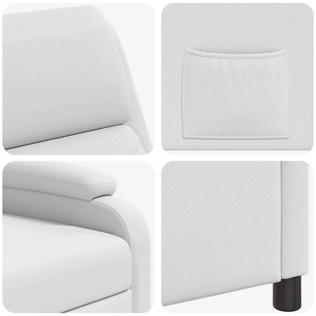Divano Sedia-Poltrona reclinabile Bianco Similpelle 600880
