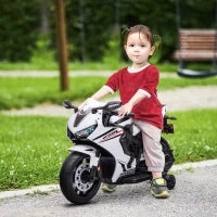 Moto Elettrica per Bambini con Licenza HONDA, Batteria 6V Ricaricabile, Velocità 3km/h, Bianco