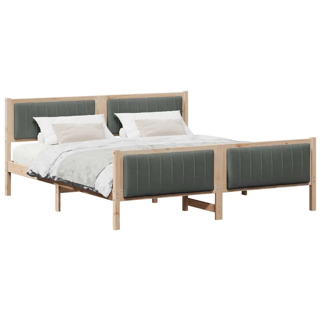 Struttura del Letto marrone e grigio scuro 180 x 200 cm 3394304