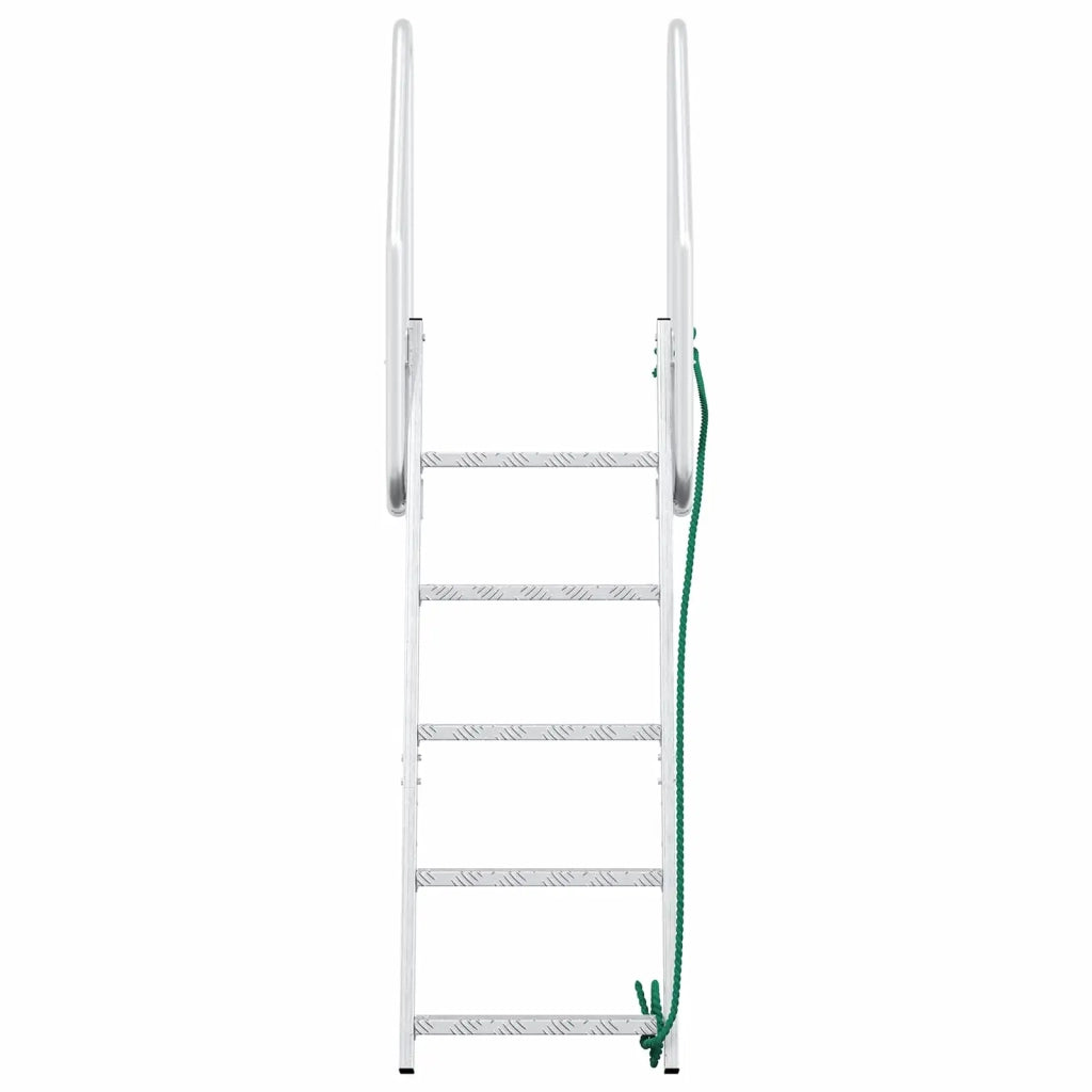 Scala da Dock a 5 Gradini Argento 58 x 77 x 191 cm Alluminio CFW6336505