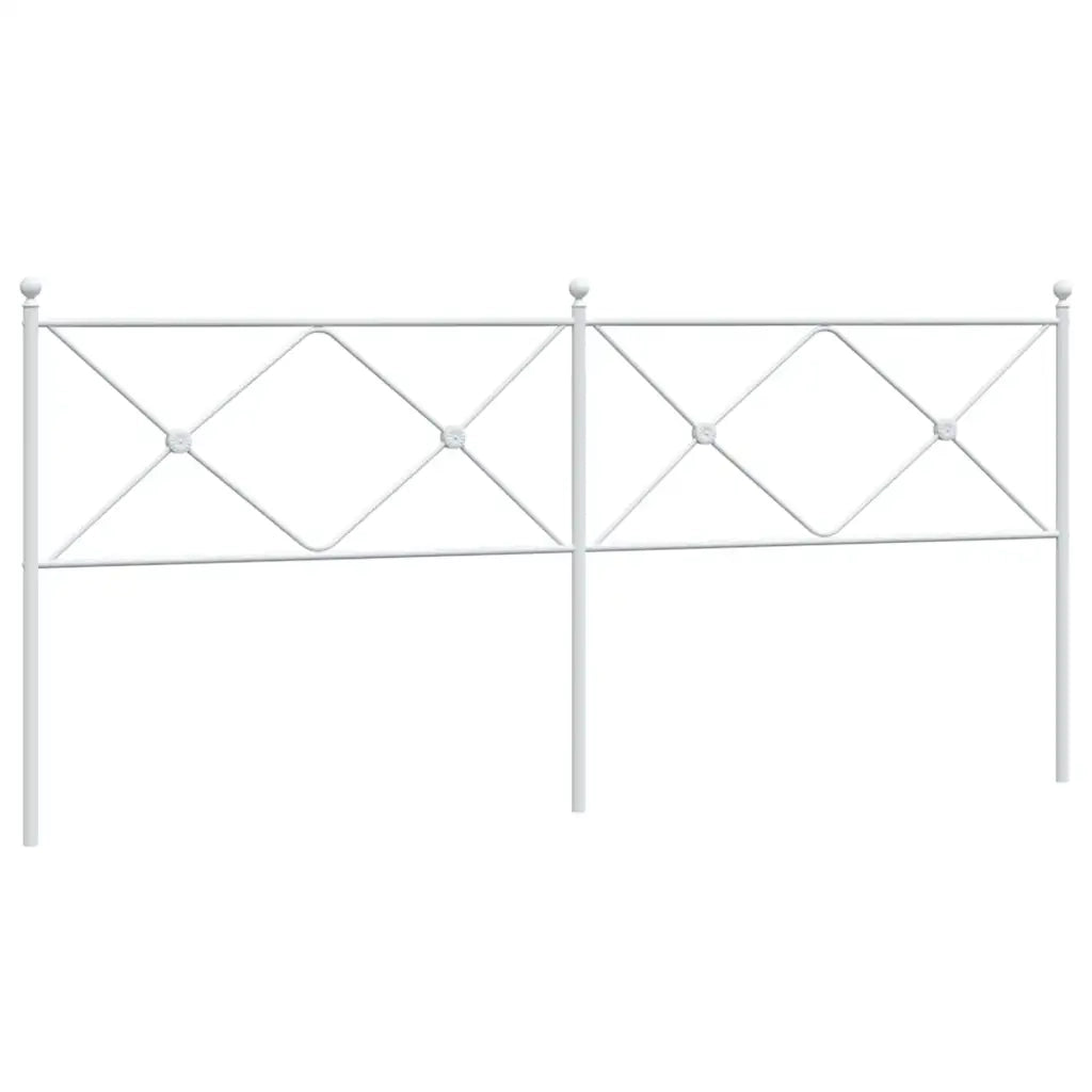 Testiera in Metallo Bianco 200 cm