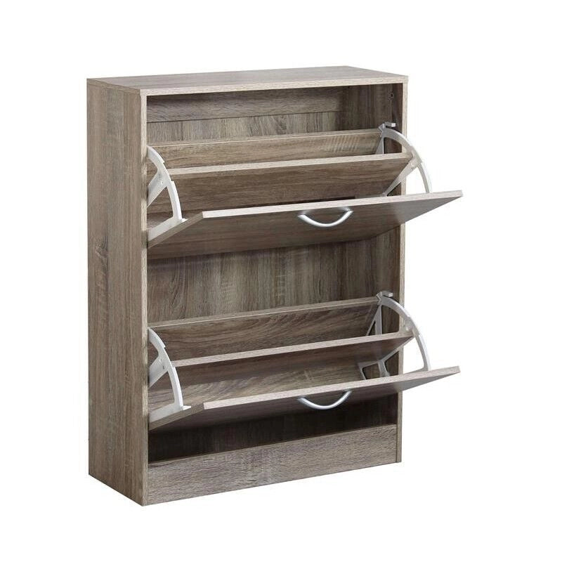 SCARPIERA SALLY LEGNO NATURALE CON 2 ANTE A RIBALTA 60 X 24 X H80 CM