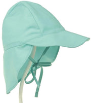 Cappello per bambini, cappello estivo per bambini, cappello per bambini con protezione collo e strisce, cappello flapper, cappello UV protettivo per spiaggia (S: adatto per circonferenza testa 48-54 cm) - Blu-verde
