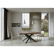 Tavolo allungabile 160/420x90 cm Volantis Premium telaio Antracite - Noce