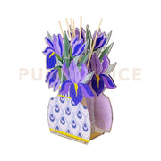 PROFUMATORE IRIS PICCOLO IN CRISTALLO ACRILICO DECORATO VIOLA FRAGRANZA BY CHIARA FIRENZE ANIMA 100ML