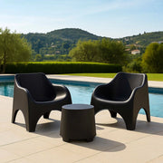 Salottino Outdoor Cormons, set Salotto da Esterno 2 Posti Made in Italy, Grigio Antracite