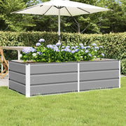 Fioriera Grigio chiaro 160 x 80 x 45 cm Acciaio