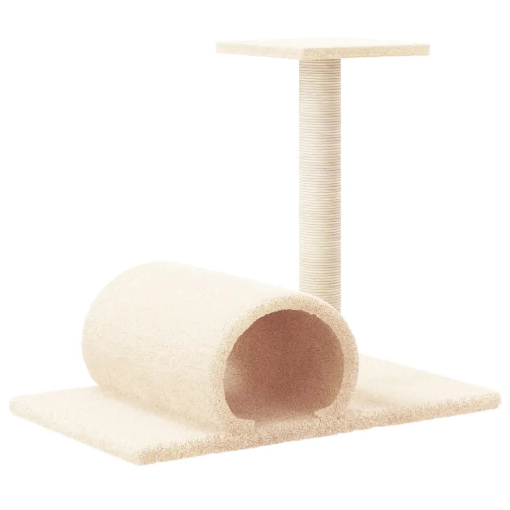 Palo Tiragraffi per Gatti con Tunnel Crema 60x34,5x50 cm cod mxl 20575