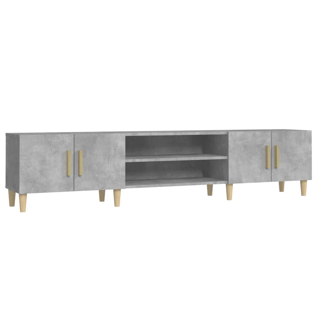 Mobile TV multimediale mensola TV credenza TV sala da pranzo soggiorno camera da letto 180 x 31,5 x 40 cm legno ingegnerizzato grigio 02_0026094