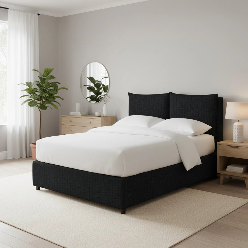 Penrith, Letto Singolo Sfoderabile Made in Italy, Grigio Scuro