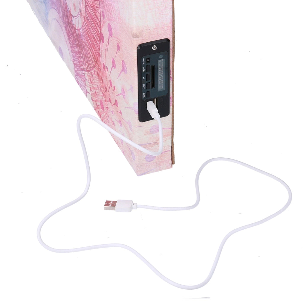 Quadro stampa bluetooth marrone cm 150x50x4