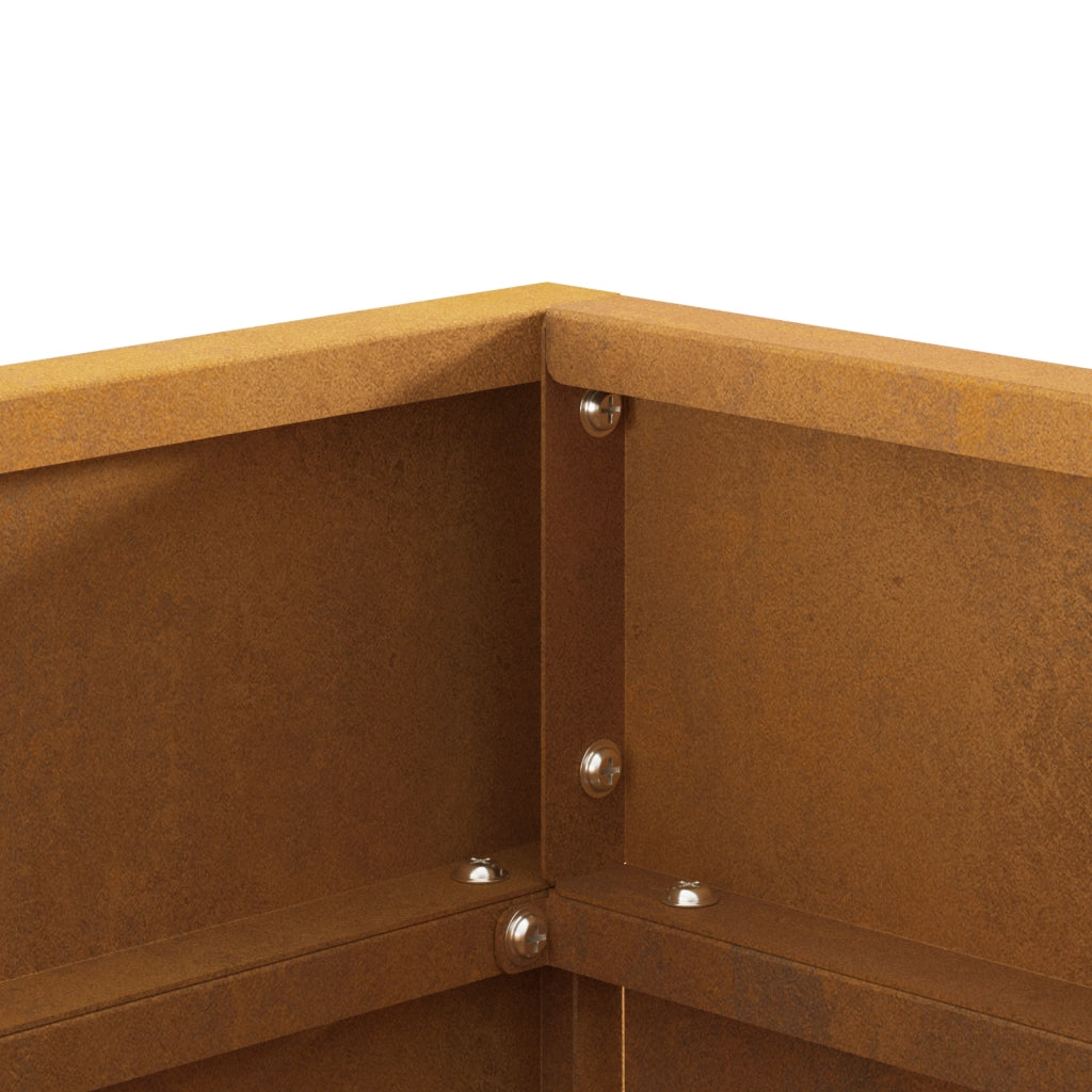 Focolare Quadrato 50x50x30 cm in Acciaio Resistente di