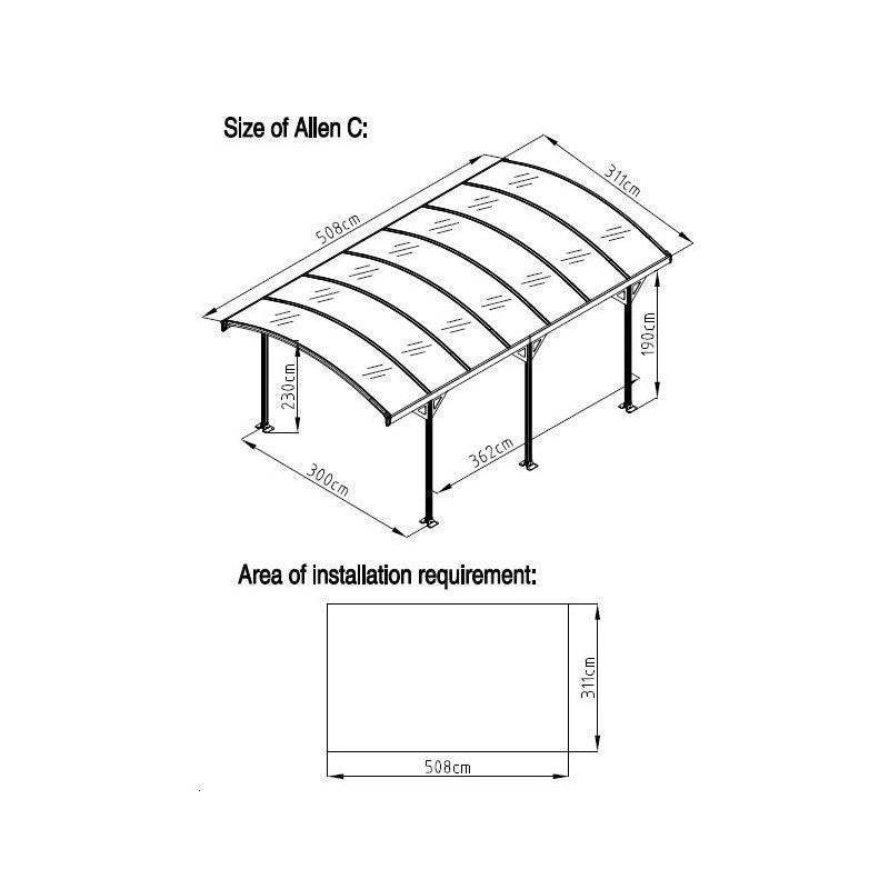 Carport Couv'Voiture 35 - 15 mÂ²