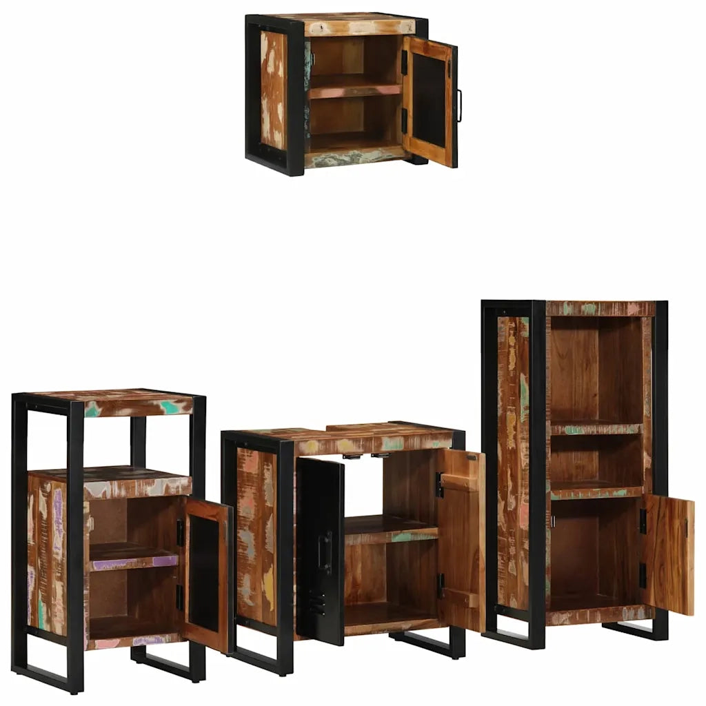 Set di mobili per il bagno 4 pcs Legno Recuperato Massello 3305635