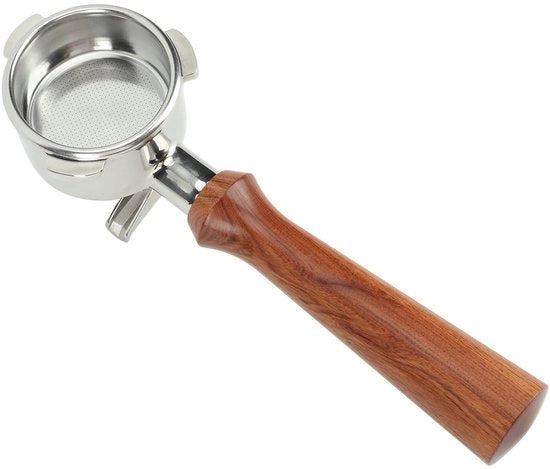 Filtro caffè in rottami di acciaio inossidabile - Incluso manico in acciaio inossidabile - Manico in legno massiccio - Adatto per 870 880