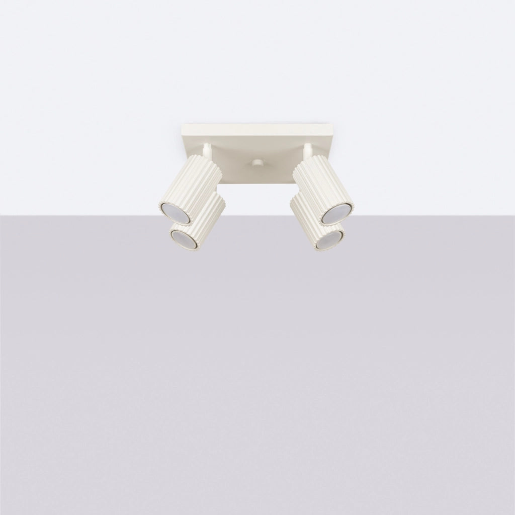 Plafoniera moderna beige orientabile 25cm 4xGU10 Gravio