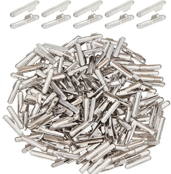Ferrule in acciaio inossidabile 350 pezzi - Terminatori di cavo - Bloccatori di connessione - Chiusura a vite - Dimensioni 15,5 x 2,5 mm - Connessioni di cavo