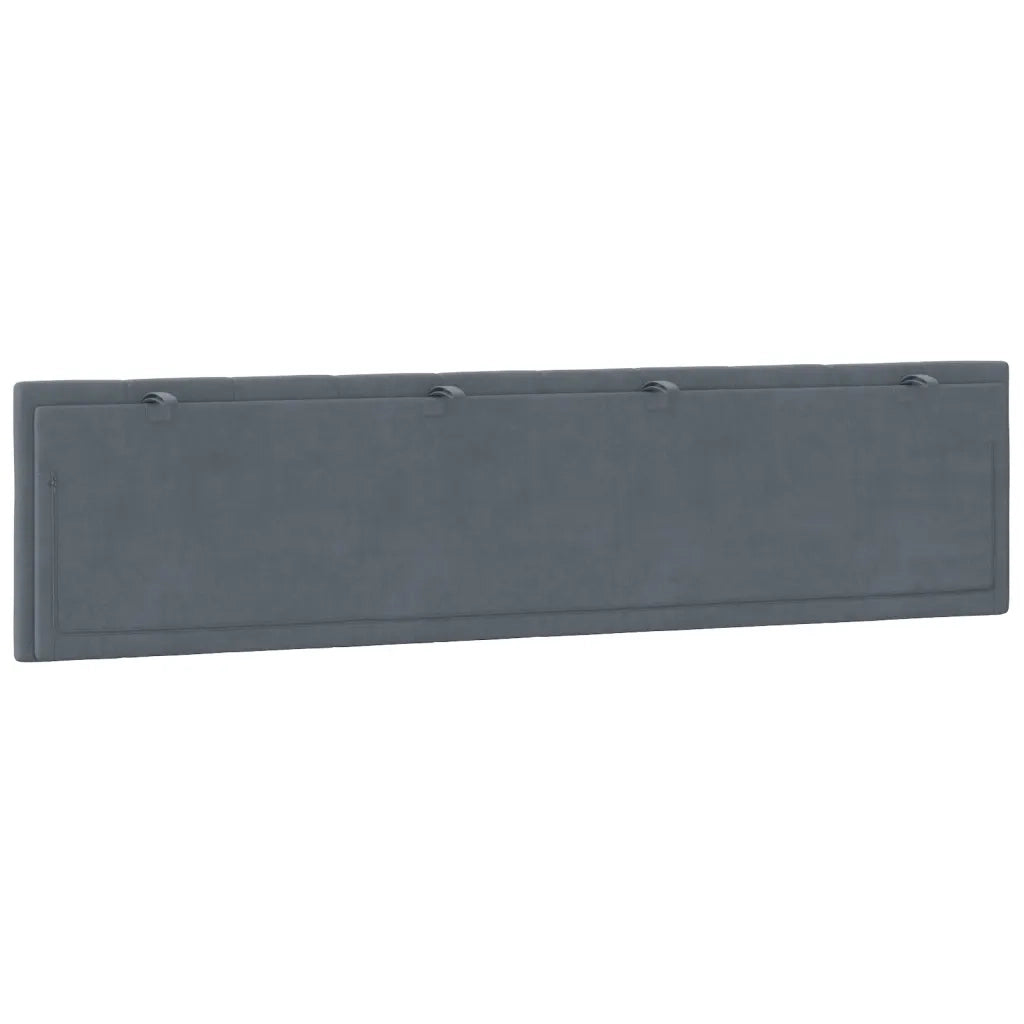 Cuscino Testiera Hanko Grigio Scuro 193 cm in Velluto 374699