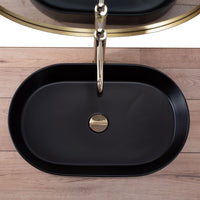 Lavabo Da Appoggio In Ceramica Rea Nadia Black Matt