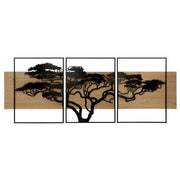 Pannello Da Muro Lagos Ferro E Wood Set 3pz cm 204x2x80 (72x2x80-60x2x80)