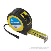 Silverline metro flessibile flessometro riga ABS 10 m x 32 mm comoda impugnatura
