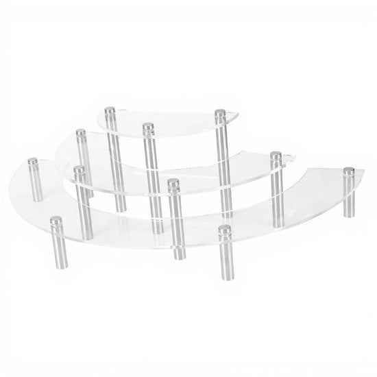 Supporto per torte 3 strati trasparente in acrilico - Display per dessert - Struttura elegante - Ideale per matrimoni e compleanni