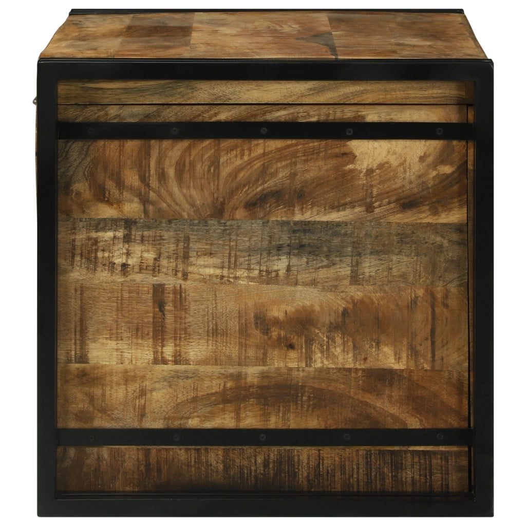 Scatola di Stoccaggio 80x50x50 cm in Legno Massello di Mango