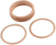Set di 10 Anelli di Chiusura in Rame 32 x 38 x 1 mm
