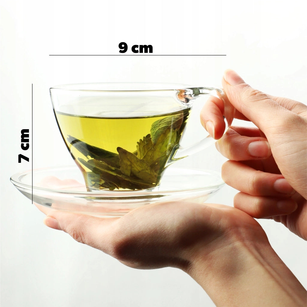 Set di 6 tazze da caffè/tè con piattini KADAX da 200 ml