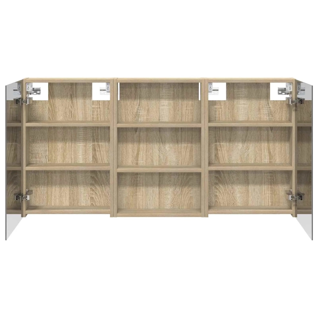 Set di Armadi da Bagno con porta 3 pcs 120 x 10,5 x 60,5 cm