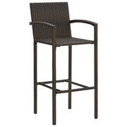 Sgabelli da Bar 2 pz in Polyrattan Marrone 362580