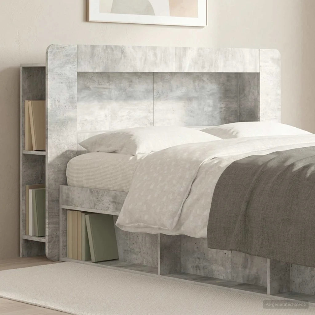 Testata del letto Grigio Cemento Legno ingegnerizzato