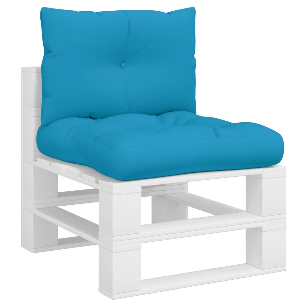 vidaXL Cuscini per Pallet 2 pz Blu in Tessuto