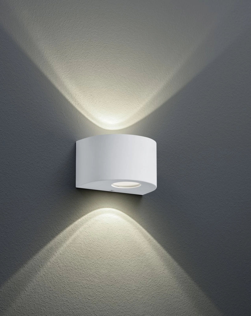 ROSARIO APPLIQUE LED 4W 400lm, 3000K DA ESTERNO MEZZA LUNA BIANCA CON DIFFUSORI INTERCAMBIABILI L.15CM