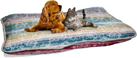 Cuscino per Cane Fantasista con Disegni di Cuori, 60x100cm