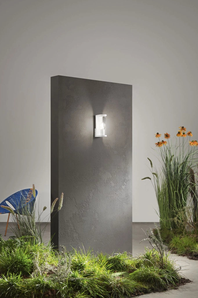 APPLIQUE ROSEN BIANCO IN ALLUMINIO E VETRO 1 LUCE ATTACCO E27 IP44 119X83X222MM