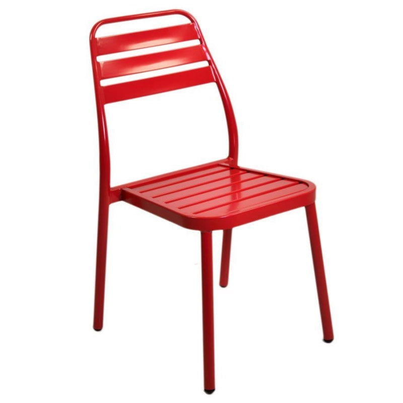 Sedia alluminio las vegas rossa cm 49x58h45/88
