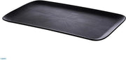 Piatto da tavola rettangolare in melamina nera GN 1/1 - 53 x 325 - Altezza 25 cm - Massimo 70°C