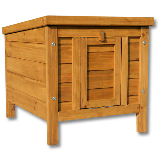 Cuccia per gatti 420 x 515 x 430 mm in legno di abete rosso, casetta per conigli con tetto incernierato, guarnizione in bitume, conigliera per animali da giardino/balcone