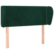 Testiera | Testata ad Orecchio Verde Scuro 103x23x78/88 cm in Velluto