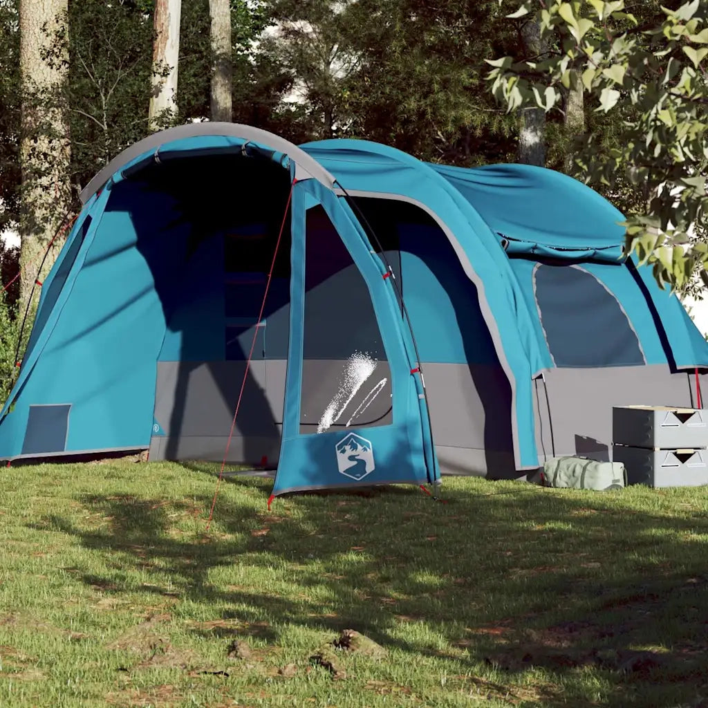 Tenda Familiare per 6 persone-Tenda da campeggio Blu Impermeabile
