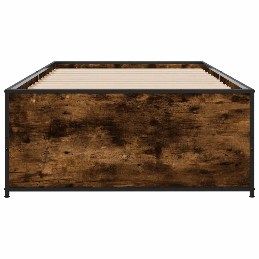 Struttura del letto-Giroletto Rovere Fumo 80 x 200 cm 657398