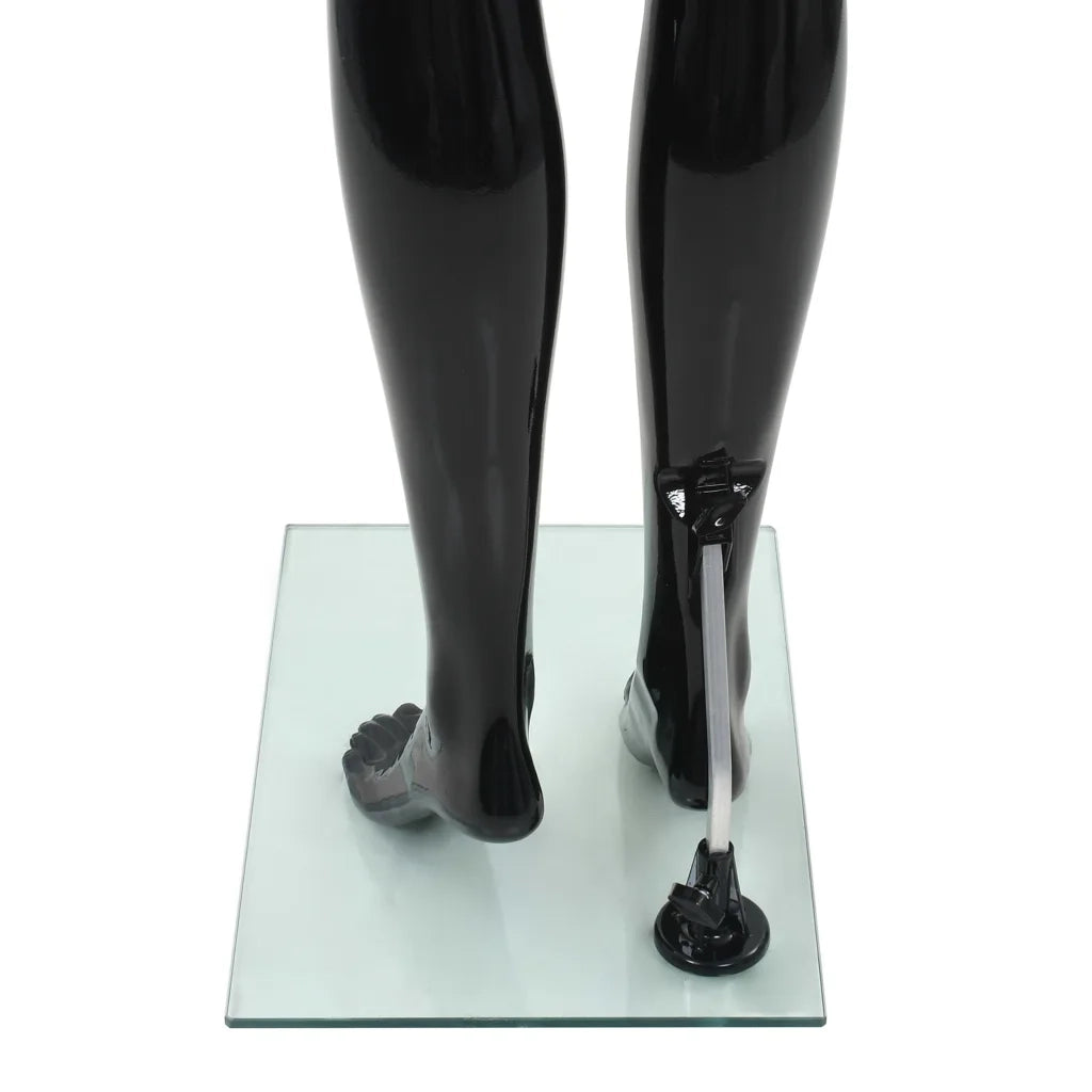 Manichino Donna Figura Intera Base in Vetro 175 cm Nero Lucido CFW3837345