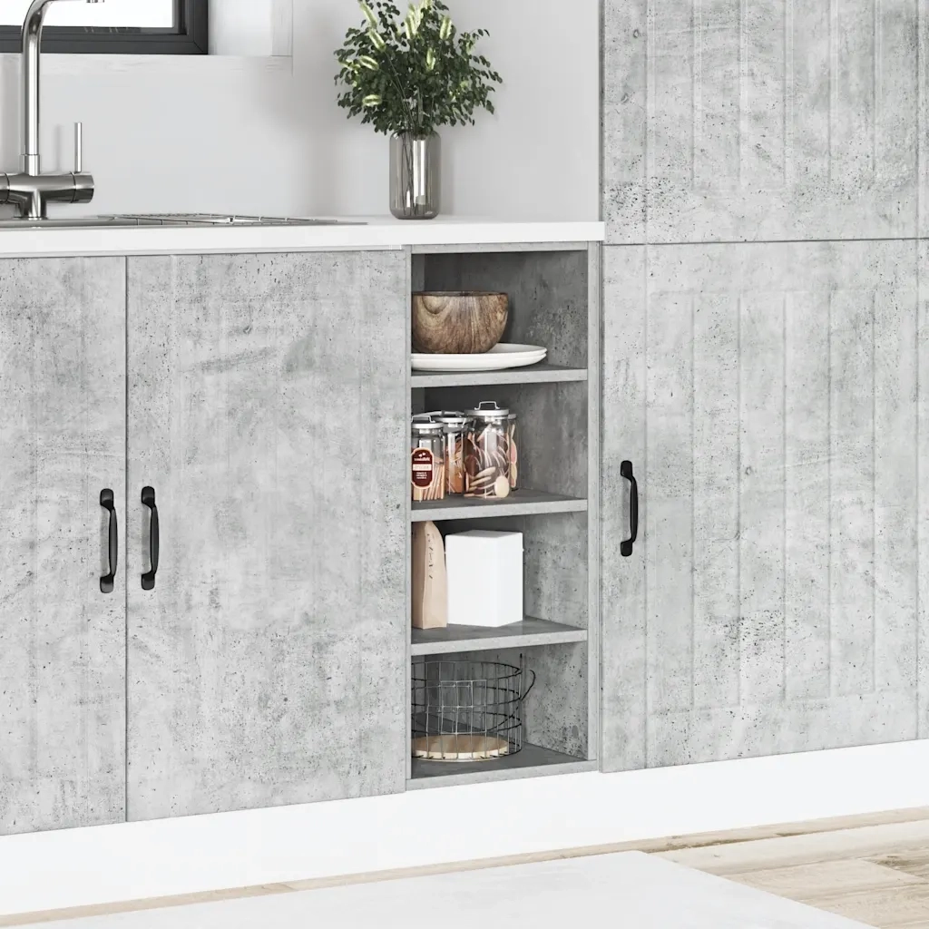 vidaXL Armadio Inferiore “Riga” Grigio Cemento 30x44,5x81,5 cm